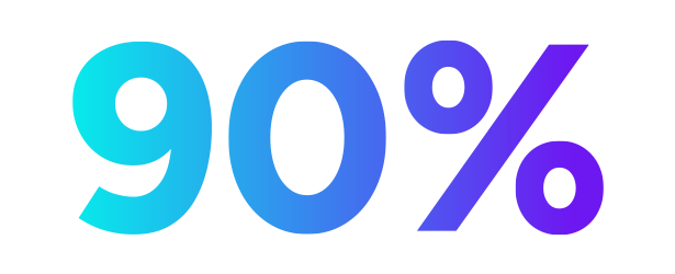 90%