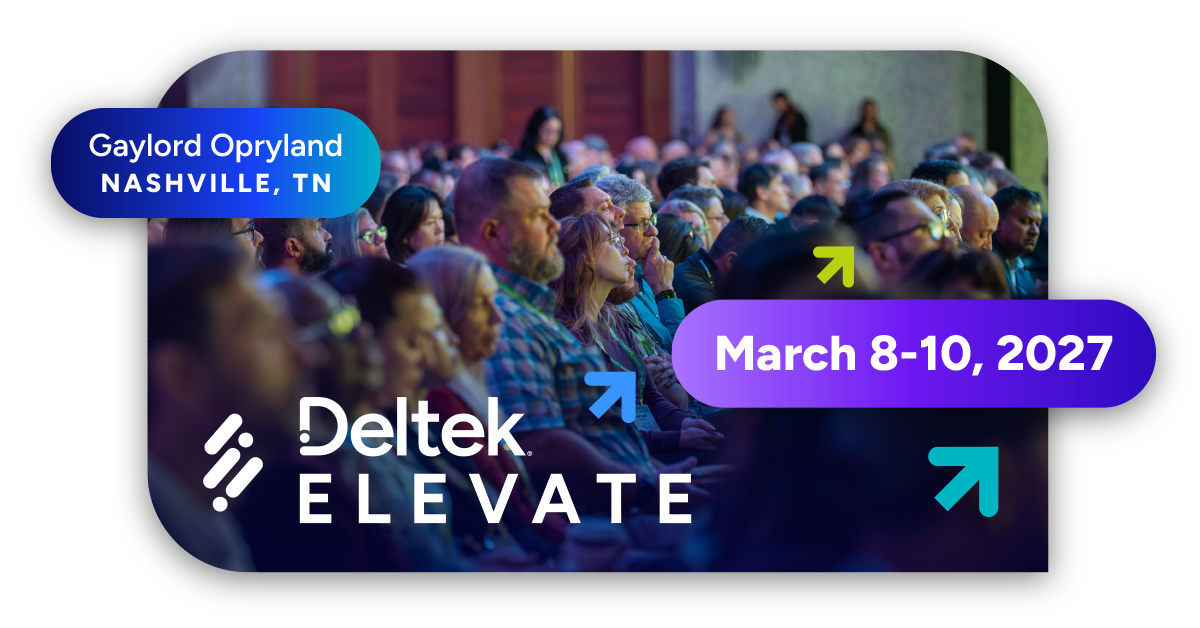 Deltek Elevate March 8-10 2027 in Nashville, TN