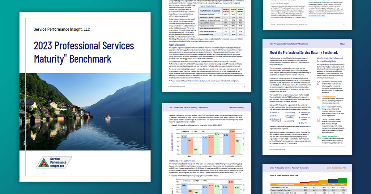 2023 Professional Services Maturity™ Benchmark Report