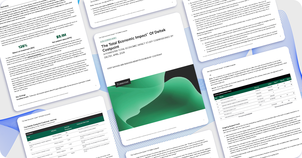 The Total Economic Impact™ of Deltek Costpoint