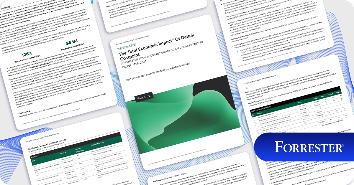 The Total Economic Impact™ of Deltek Costpoint