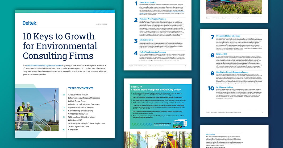 10 Keys to Growth for Environmental Consulting Firms