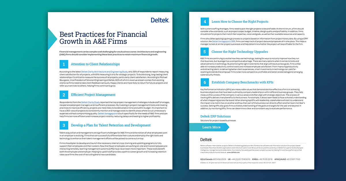 Best Practices for A&E Financial Growth