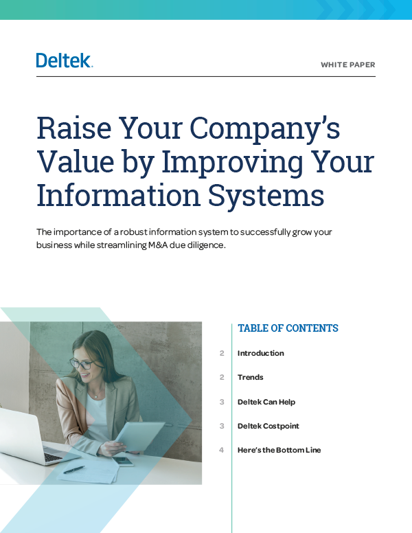 Raise Your Company’s Value by Improving Your Information Systems